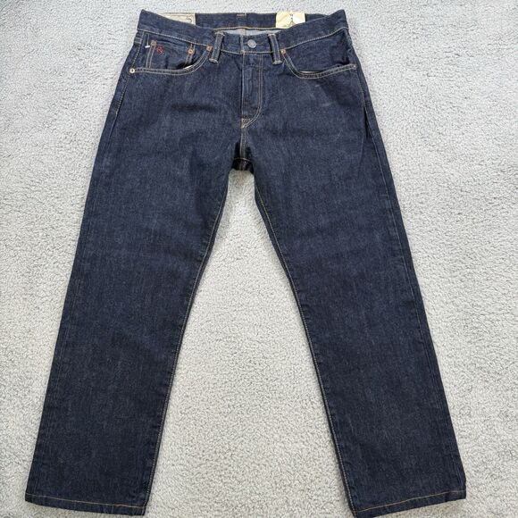 Polo Ralph Lauren Jeans Mens 30x26 Blue Hampton Straight Denim Cotton NWT - Picture 1 of 11